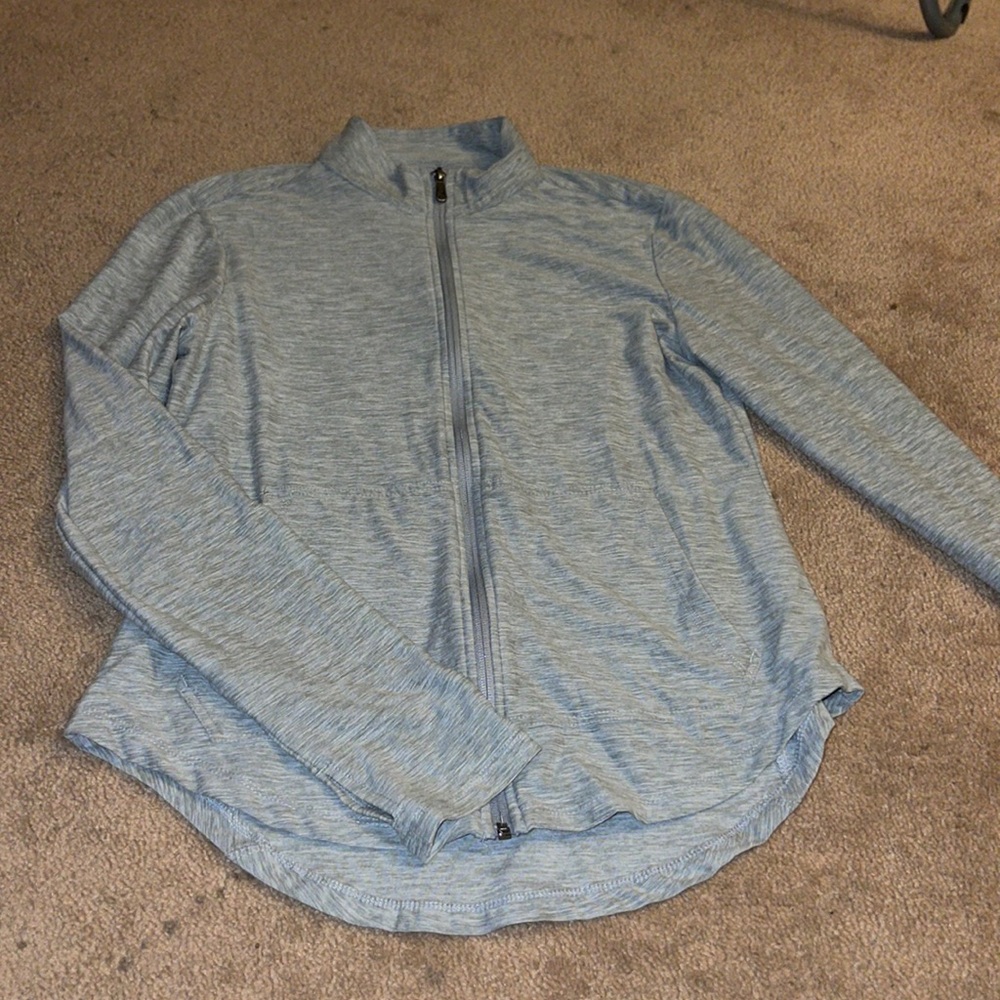 Gray zip up